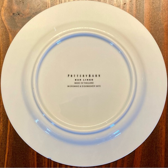 Pottery Barn Bar Lingo Plate Set - Picture 11 of 11